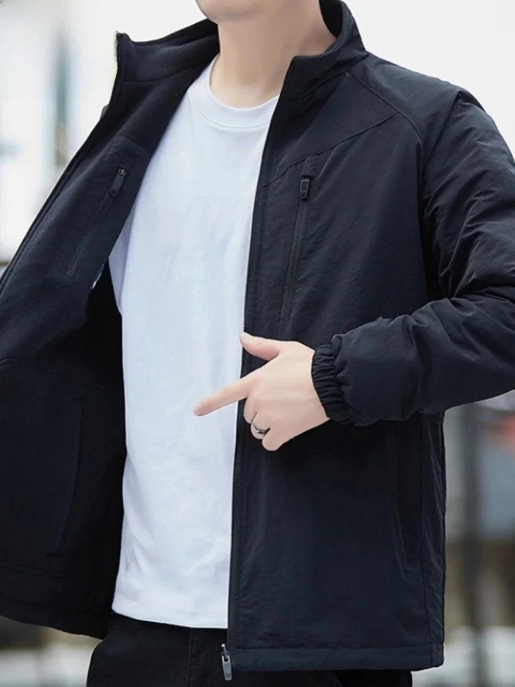 

Paul Men's Double-Sided Wear Spring Autumn Outdoor Sports Jaet Durable Wear-Resistant Climbing Suit Stand Fit 3D Faion