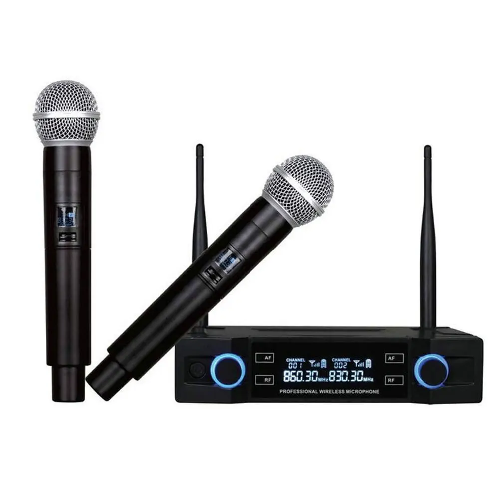 

Wireless Microphone Set Handheld Cordless Microphones Karaoke Professional Large Dynamic Range Noise Reduction KTV