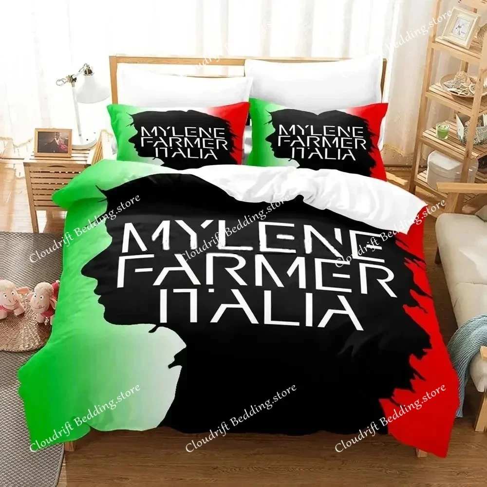 Exquisite 3D Mylene Farmer Wallpaper Anime Digital Printing Bedding Set Duvet Cover Comforter Bed Youth Kids Girl Boys Gift