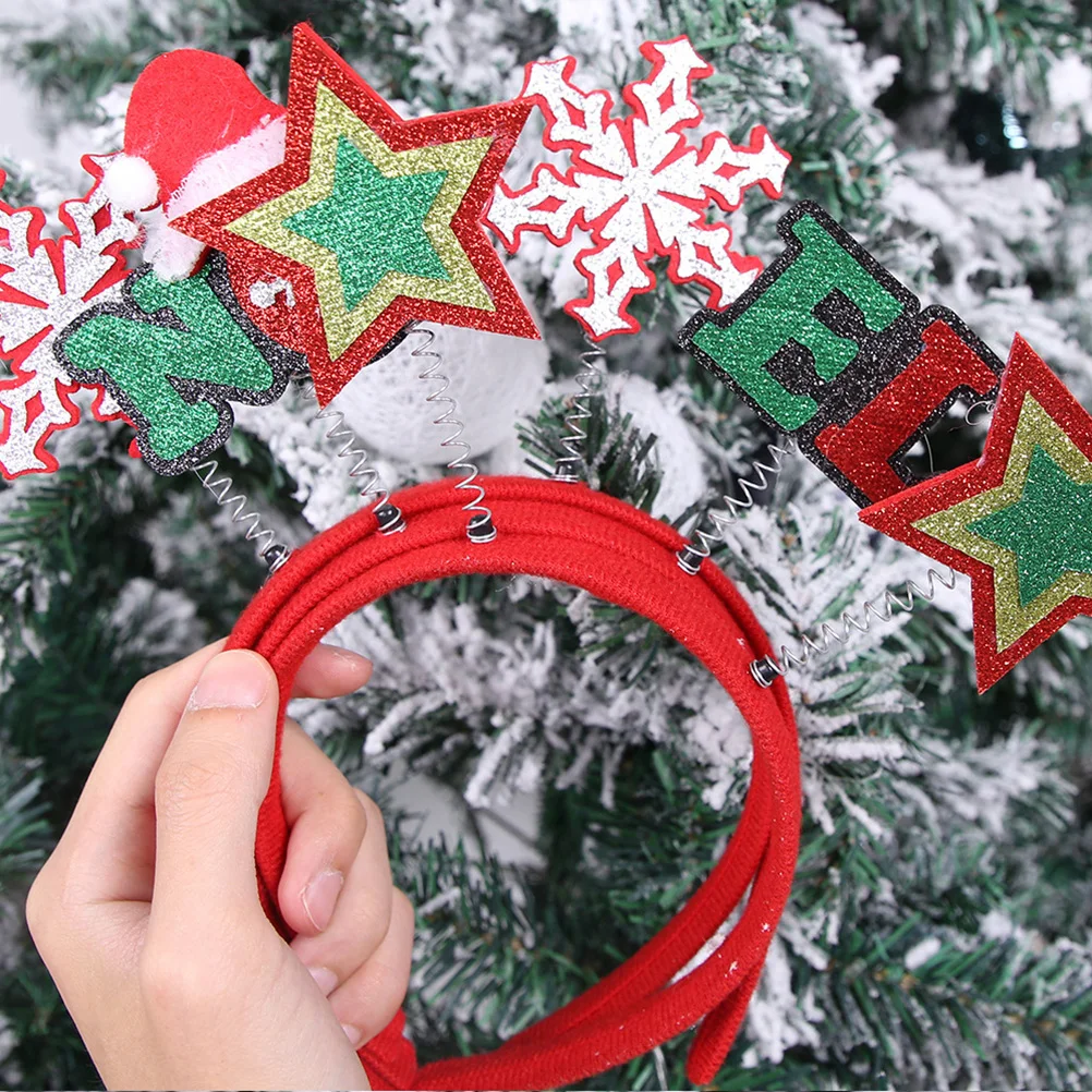 

6Pcs Christmas Hair Accessories Durable Xmas Headbands Fun Holiday Atmosphere for Parties and Gifts Christmas Headdress