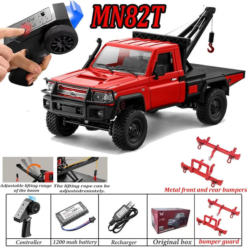 

The MN82T Remote Control Mini Crane with Front and Rear Bumpers Before and After Upgrade Has The Remote Control Lifting Function