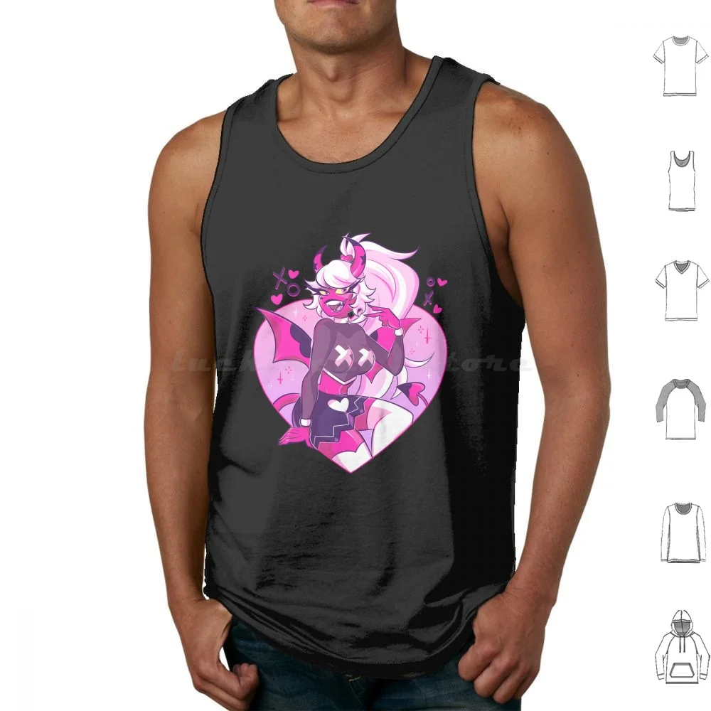 Verosika Mayday Tank Tops Print Cotton Verosika Verosika Mayday Helluva Vivziepop Cartoon Animation