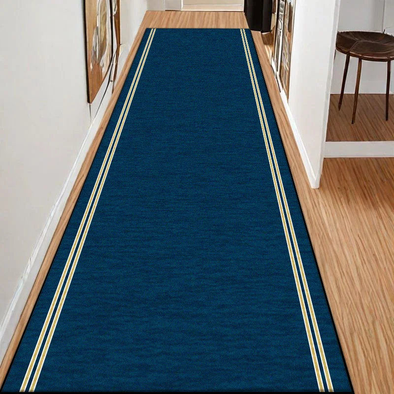 Simple Style Long Corridor Carpet Plain Colour Decoration Home Living Room Runner Rug Hall Stairs Passageway Non-slip Floor Mat