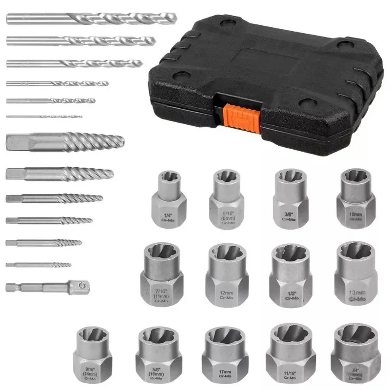 Imagem -03 - Broken Nut Bolt Extractor Kit Soquete Cabeça para Levar Hexagonal Screw Tool Parafusos Removedor Threading Tool Grupo 26 Pcs