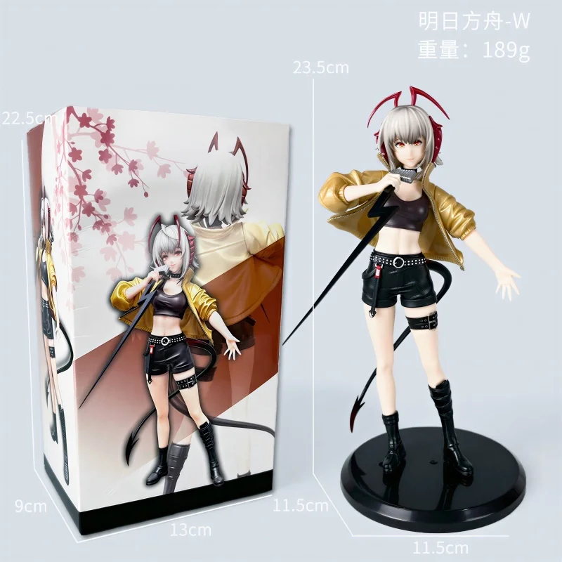 Game Arknights W Bomber Sniper Anime Figurine Beautiful Girl Statue Model Desktop PC Case Decoration Collectible Doll Gift
