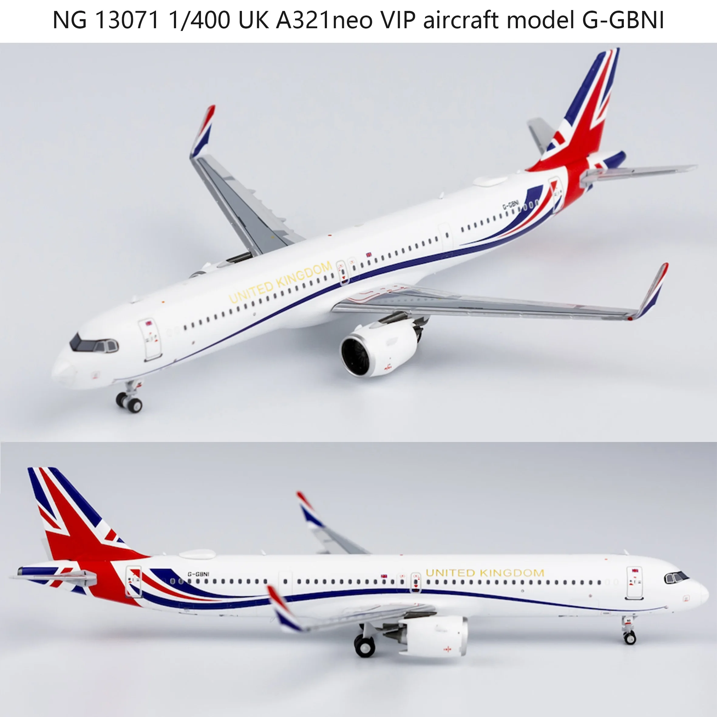 NG 13071 1/400 UK A321neo VIP aircraft model G-GBNI  Alloy finished product collection model