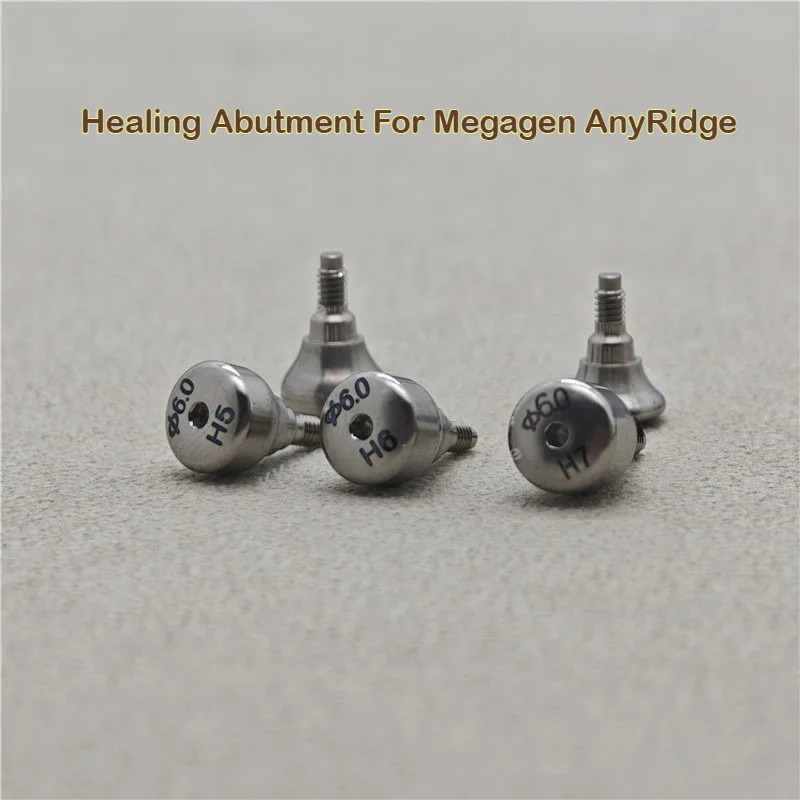 10Pcs Medical Grade 5 Titanium Healing Abutment For Megagen AnyRidge High Gloss Dental Implant Parts For Dental Lab Clinic