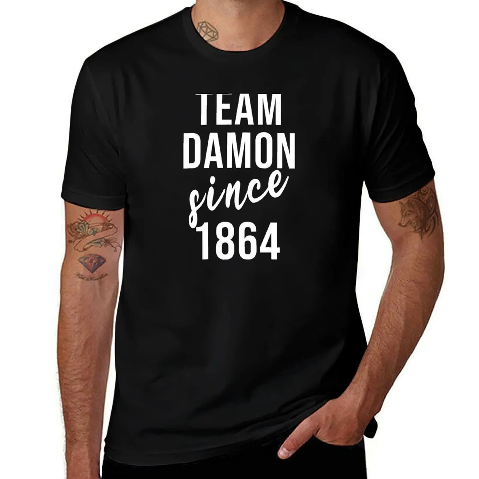 

Team Damon Since 1864 T-Shirt man t shirt summer anime tshirt t shirts for man pack white T-Shirt