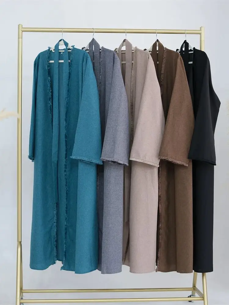 

Open Muslim Kimono Abaya Dubai Elegant Kaftan Modest Dress For Prayer Clothes Women Islam Caftan Marocain Robe Femme Musulmane