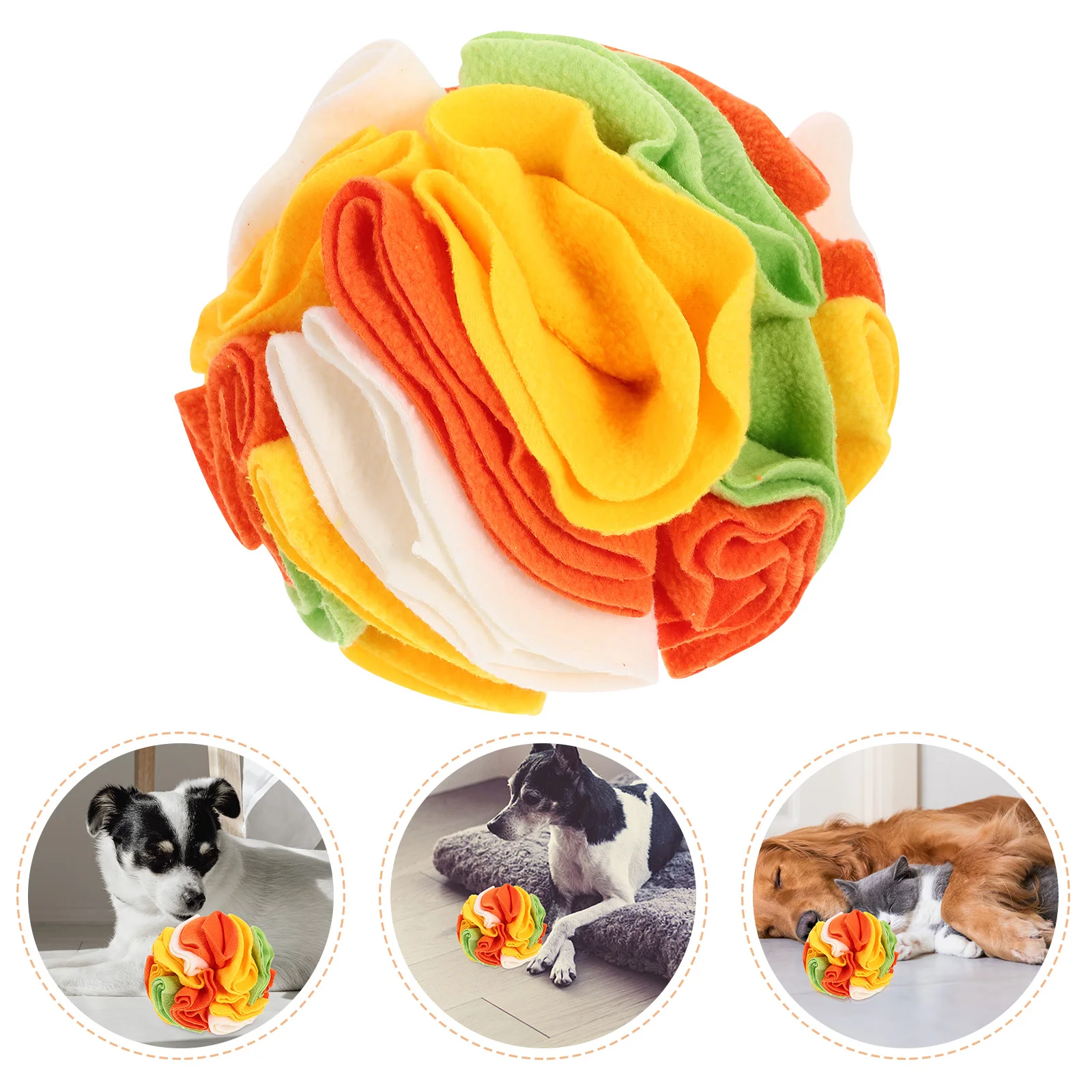 

1pc Pet Dog Sniff Ball Puppy Training Slow Feeding Chew Snuffle Plaything For Indoor Outdoor Play Durable Interactive Learning