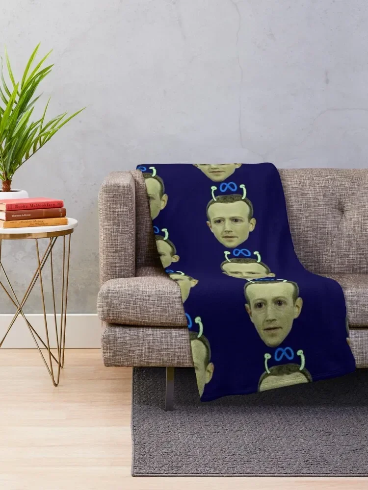 Alien Mark Zuckerberg Throw Blanket sofa bed Furry Blankets