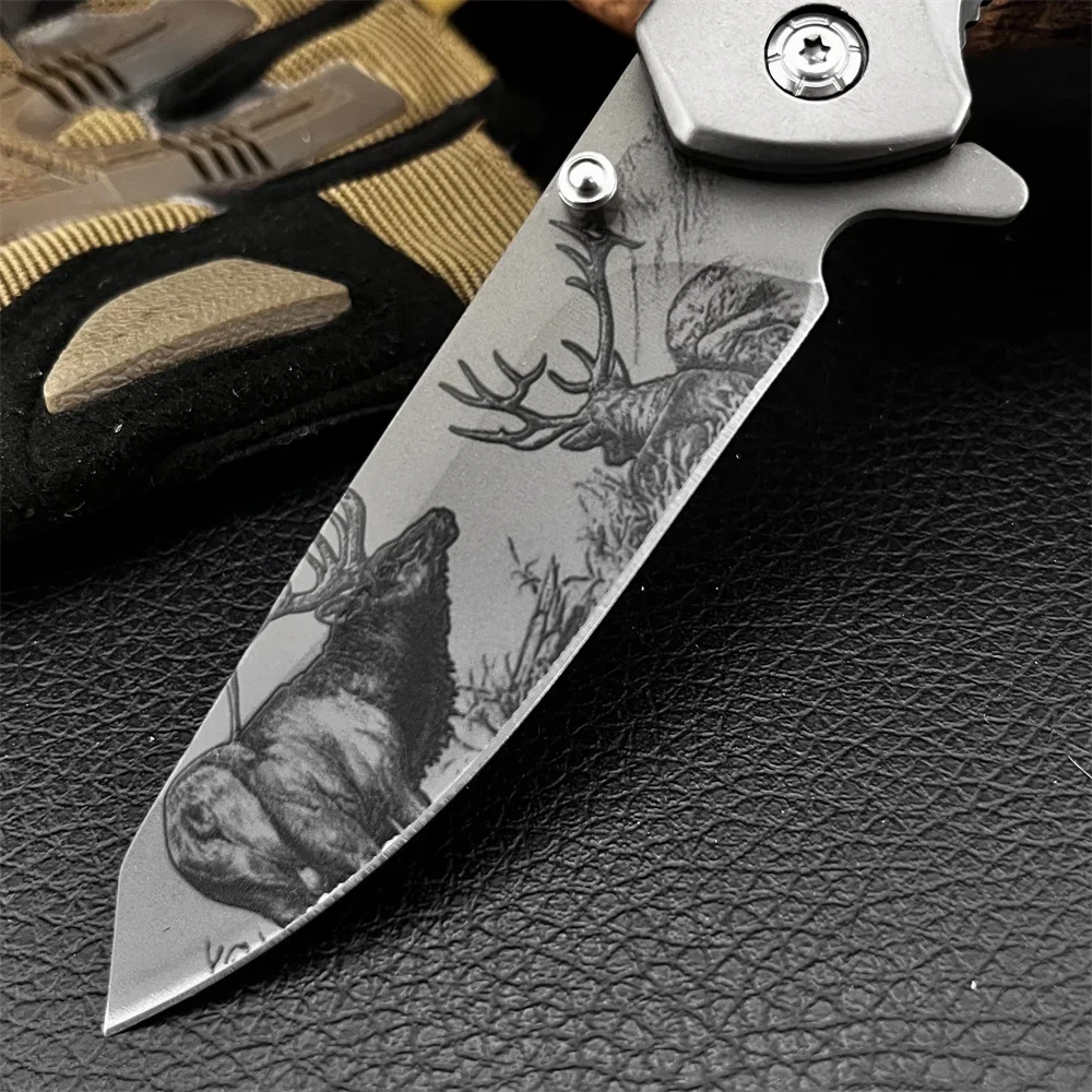 جديد عالي الجودة الغابة التكتيكية الإنقاذ سكين للفرد كل يوم حمل Gear5Cr13MoV شفرة خشب الزيتون مقبض أداة التنزه في الهواء الطلق #5