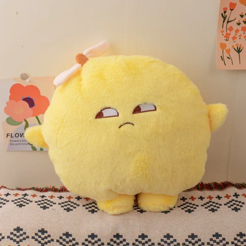 50cm Kawaii Lemon Throw Pillow TV Serie With The Best-selling Yellow Squint Eyes Soft Lemon Plush Doll Pillow Decoration Bedroom