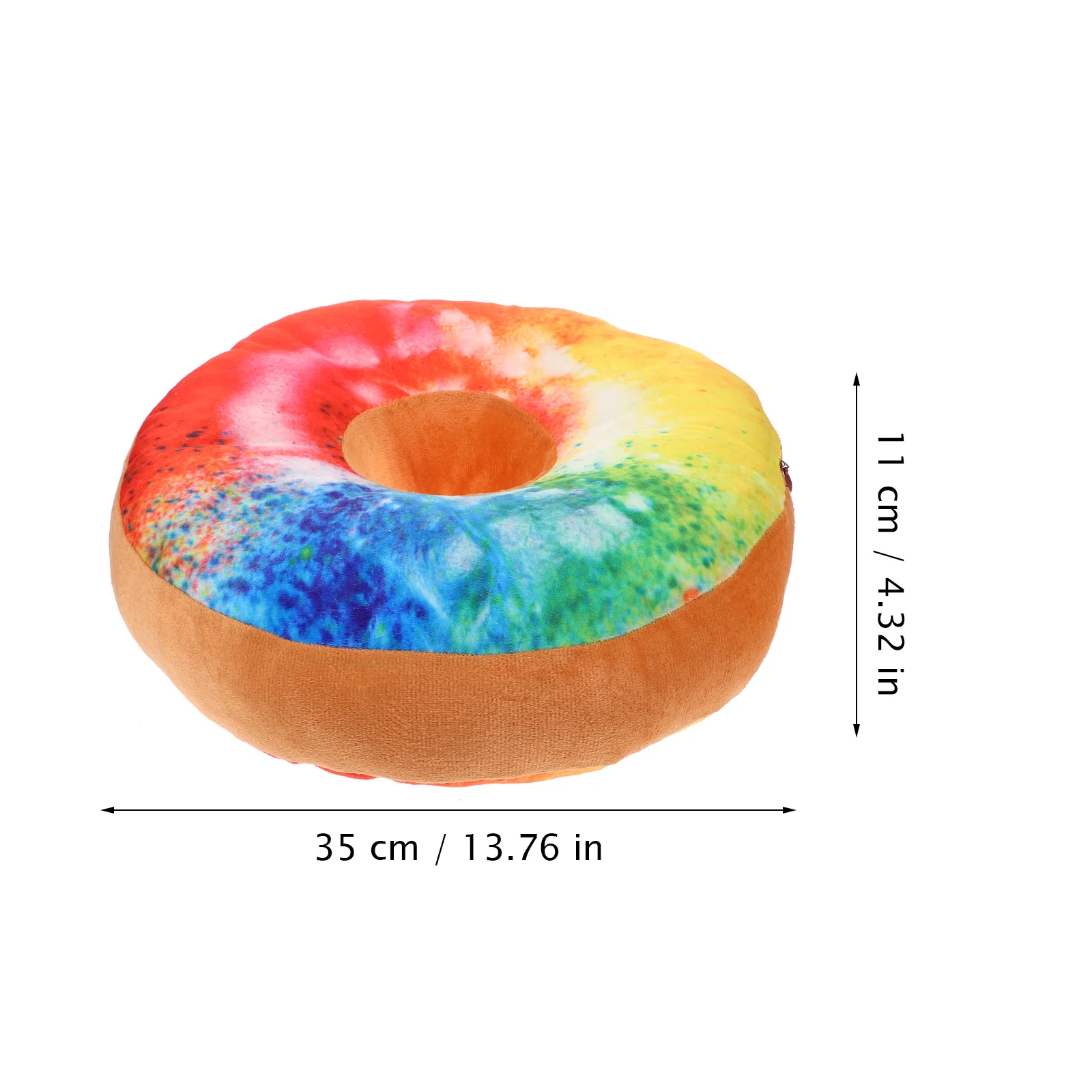 

1pc Chocolate Donut Pillow Soft Simulation Doughnut Cushion For Sofa Bed Office Round Throw Pillow Cartoon Nap Support