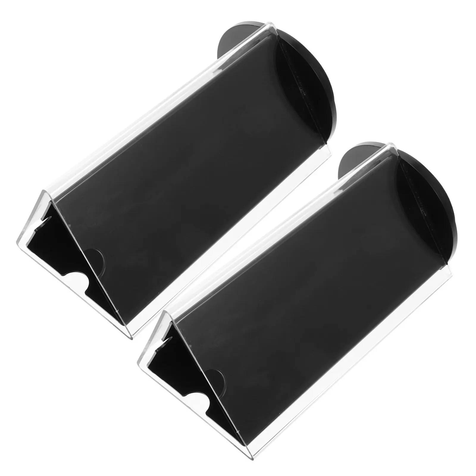 2Pcs 3-Sided Rotating Menu Display Stand Advertising Sign Holder Swivel Base Desktop Menu Board for Cafe Rotating Sign Holder