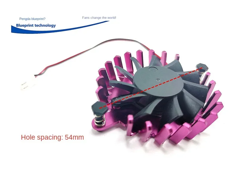 대용량 고회전 그래픽 카드 냉각 선풍기, 마그네틱 베어링, 6cm, 60x51x12mm, 홀 피치, 54mm, 12V, 신제품