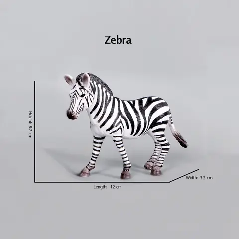 Zebrafigur Babyzebra Miniatyr Plastmodell Leksakshästar Actionfigur Djungeldjur Figurer Barnleksaker Spel Barnpresenter 10 best sales djungeldjur - №10