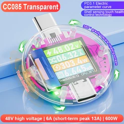 Testeur de voltmètre numérique DC de type C, ampèremètre, compteur de courant de tension, détecteur d'ampèremètre, batterie externe, indicateur de chargeur 12A