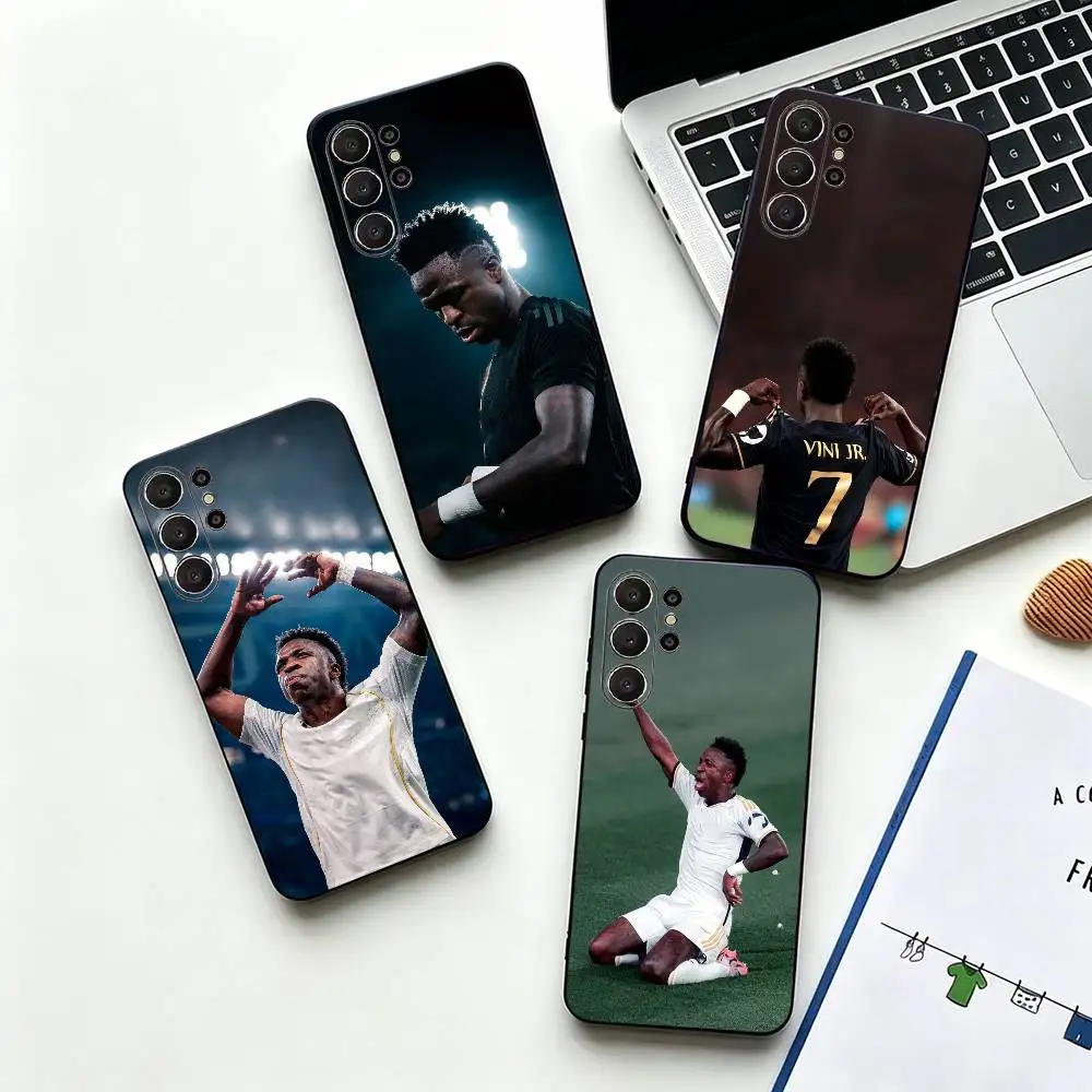 Football StarVinícius José Soft Silicone Case For Samsung S26, S24, S21, S22, S23, S30, Ultra, Plus, FE, Lite-Black
