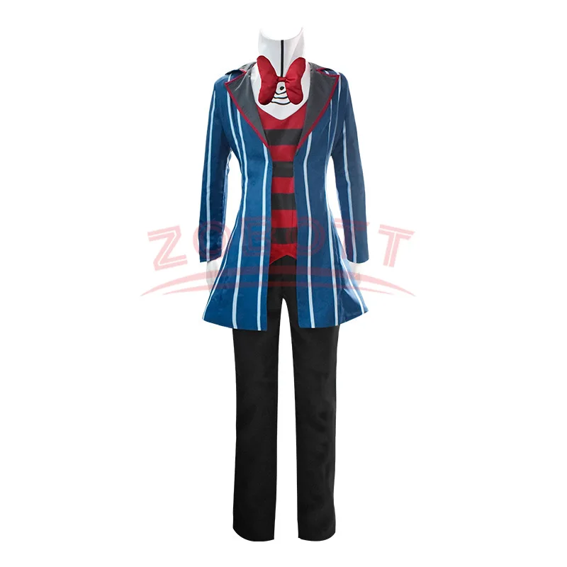 Hazbin Cosplay Hotel Vox Cosplay Costume Uniform Suit Outfit Men Halloween Carnival Christmas Costumes Blue Red Suit Cosplay