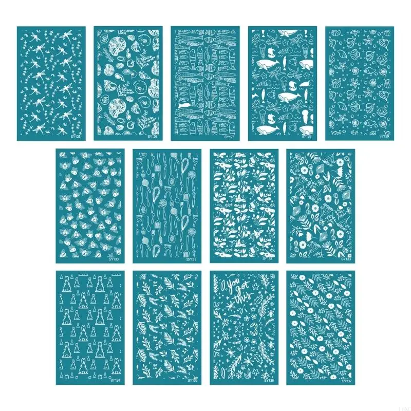 U6XC Reusable Silkscreen Printing Mesh Stencils Transfer DIY Handicrafts Decor Making