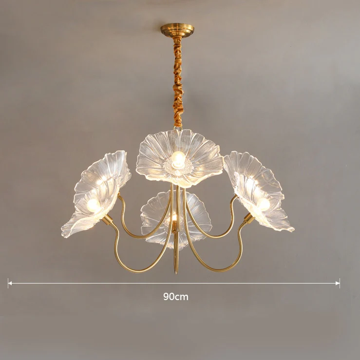 2026 Scandinavische luxe stijl slaapkamerlamp creatieve bloem persoonlijkheid eenvoudige lichte eetkamer design woonkamer led kroonluchter