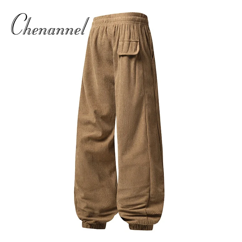 

Men's Spring Autumn Waffle Grey Sweatpants Tight-fitting New Style Youth Sports Trendy Versatile Bottoms