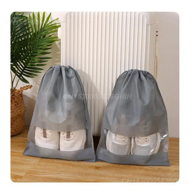 Travel Shoe Covers Protected Non-woven Fabric Special Shoe Cover Transparent Shoe Covers Convenient 32*44cm Shoe Storage Bag