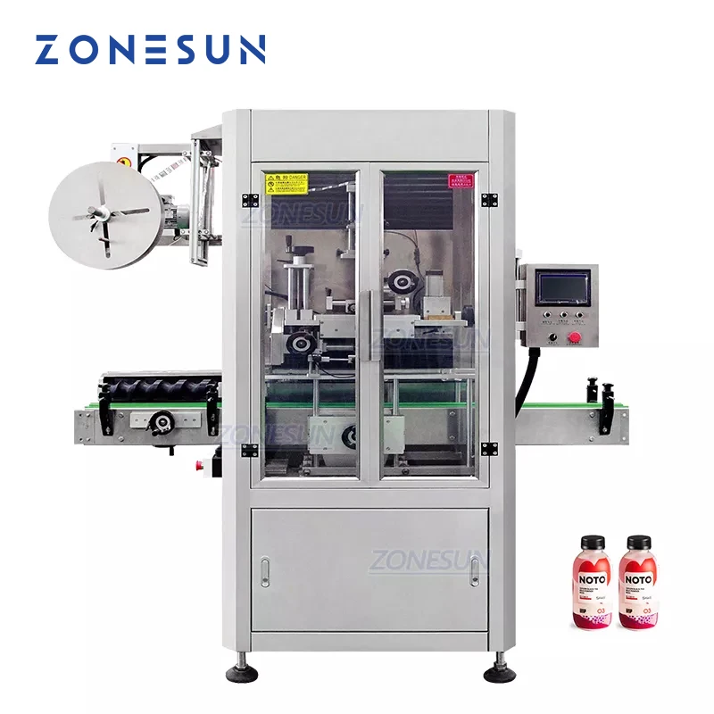 ZONESUN ZS-STB150 Automatic Plastic Bottle Sleeve Labeling Machine Line PET PVC Film Shrink Labeling Machine