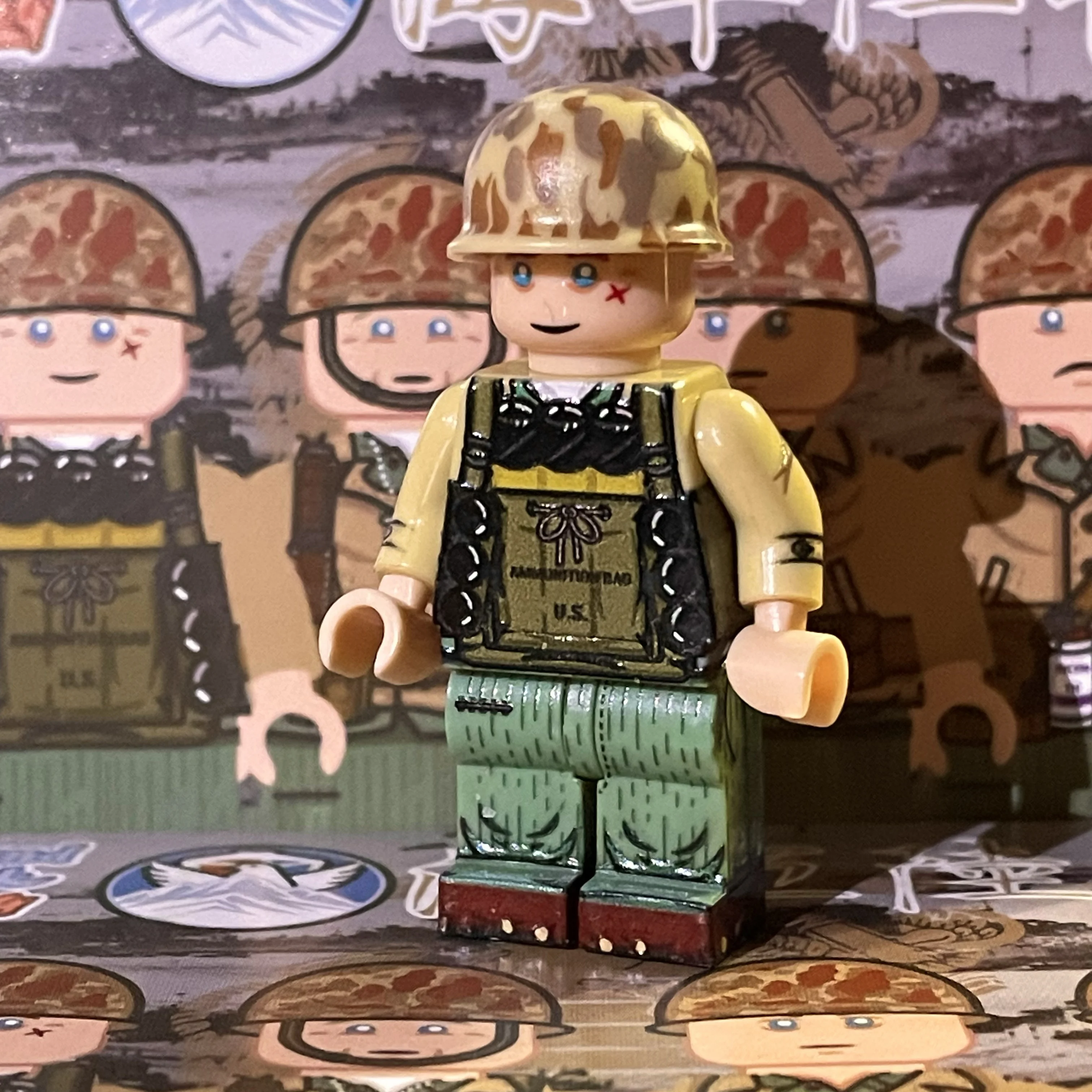 Island Fruit Brick   Series US Marine Corps First Shot Building Blocks Magnetic Tiles Puzzle Board Accessories