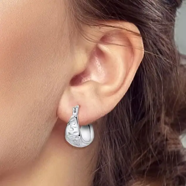 Hoop Earring For Woman 925 Sterling Silver Pendientes Party Anniversary Female Fashion Jewelry Gift