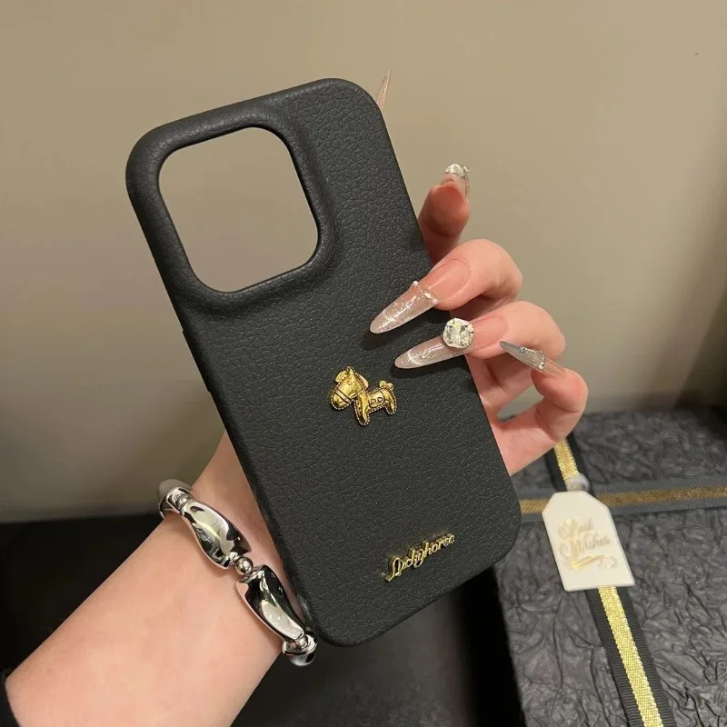 

Luxury Golden Pony Phone Case For OPPO Reno 15C 15 14 13 11 9 8 Pro 7 Lite 8Z 7Z 6 5 4Z Find X9 X8 X8S X7 R17 R15 Horse Case