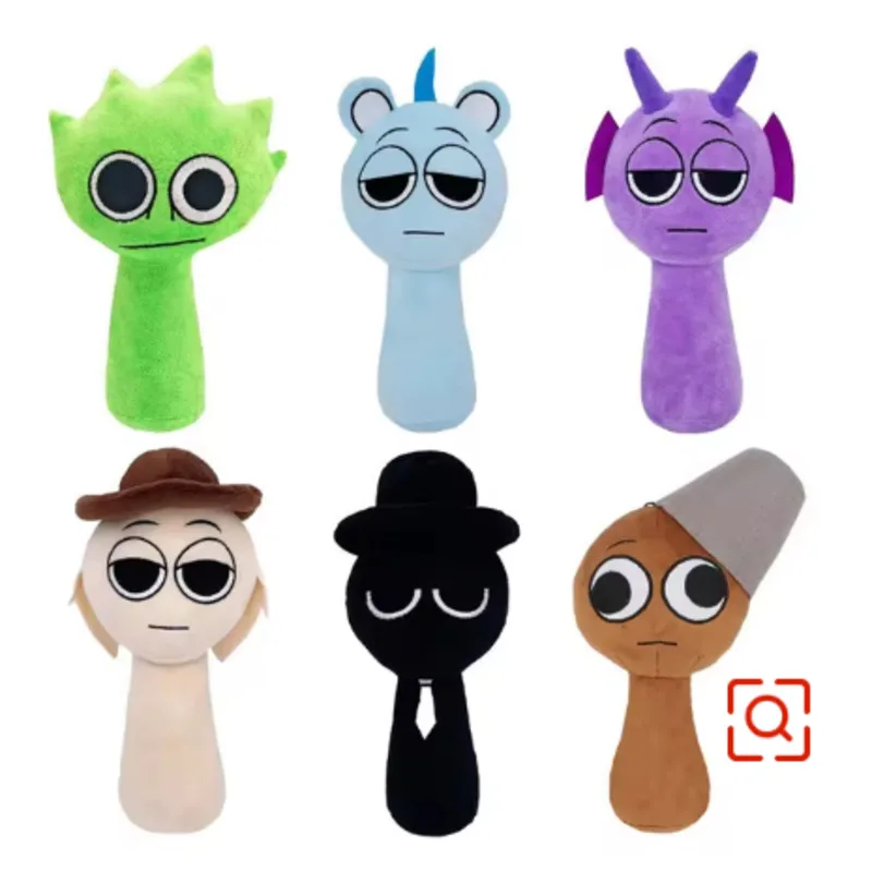 Juego de terror Sprunki /ALIEN STAGE, almohada de peluche suave de dibujos animados, adorno para muñecas de chico, juguetes de peluche personalizados para Navidad