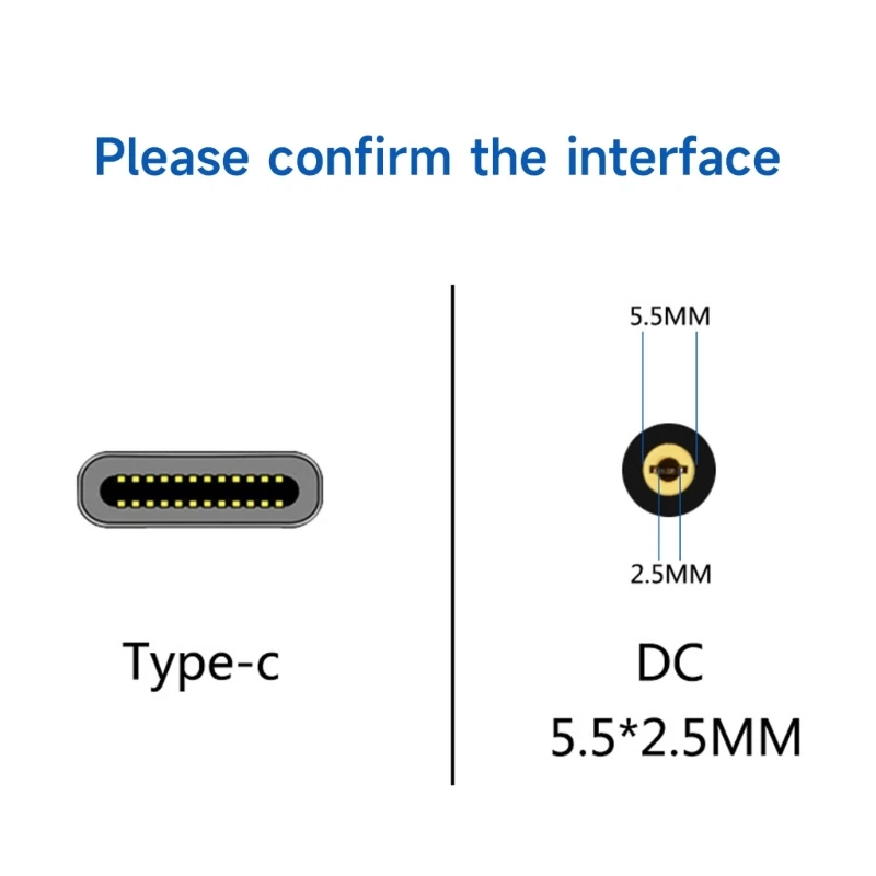 USB Type C PD to DC 5.5x2.5mm Plug 12V Power Supply Cable Conveter Adapter for CCTV Camera Wireless Router Laptop LED Strip