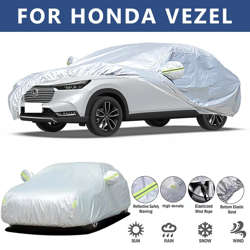 

For HONDA VEZEL Car Cover Outdoor Protection Covers Snow Sunshade Waterproof Dustoroof Exterior Uv Car Accessones