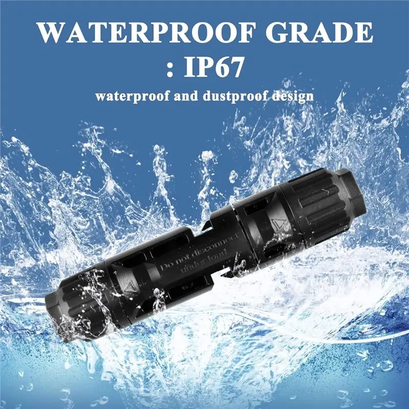 DT39 Photovoltaic Connector Kit 30 Pairs, Solar Plug Battery Panel Connector, Waterproof IP67 with 2 Spanners Included