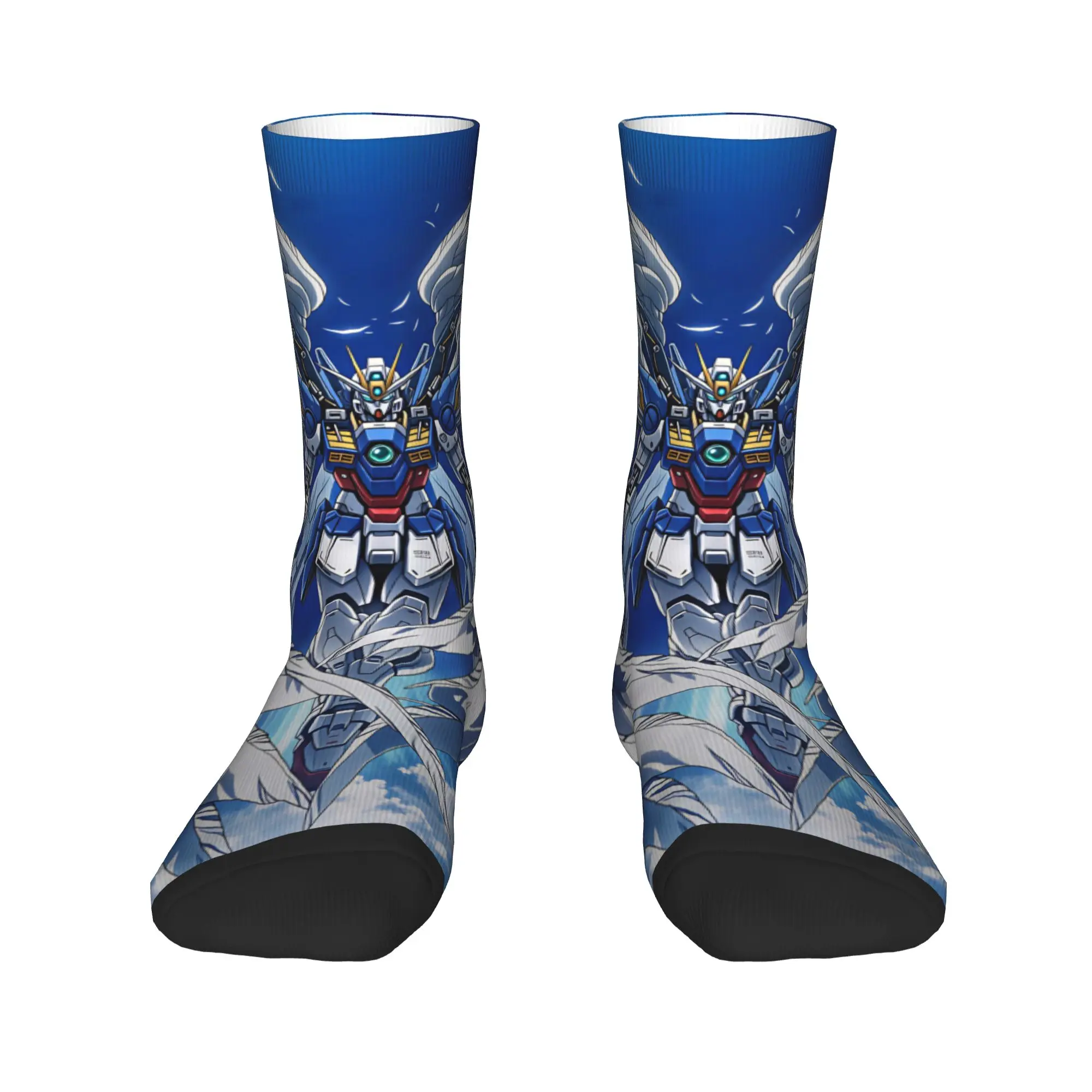 Mobile Suit Gundam Socks  Elegant Stockings Autumn Non-Slip Unisex Men Socks Soft Printed Skateboard Socks