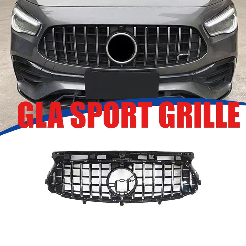 Suitable for 2020-2023 GLA H247 Sport Edition modified GT grille Front Racing Grille Grill Mask Cover Trims Front Hood Grills