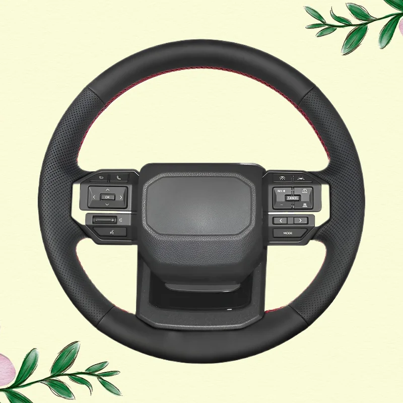 

For Toyota Prado 24-25 models Hand-stitched steering wheel cover lightweight and breathable full coverage modification desig