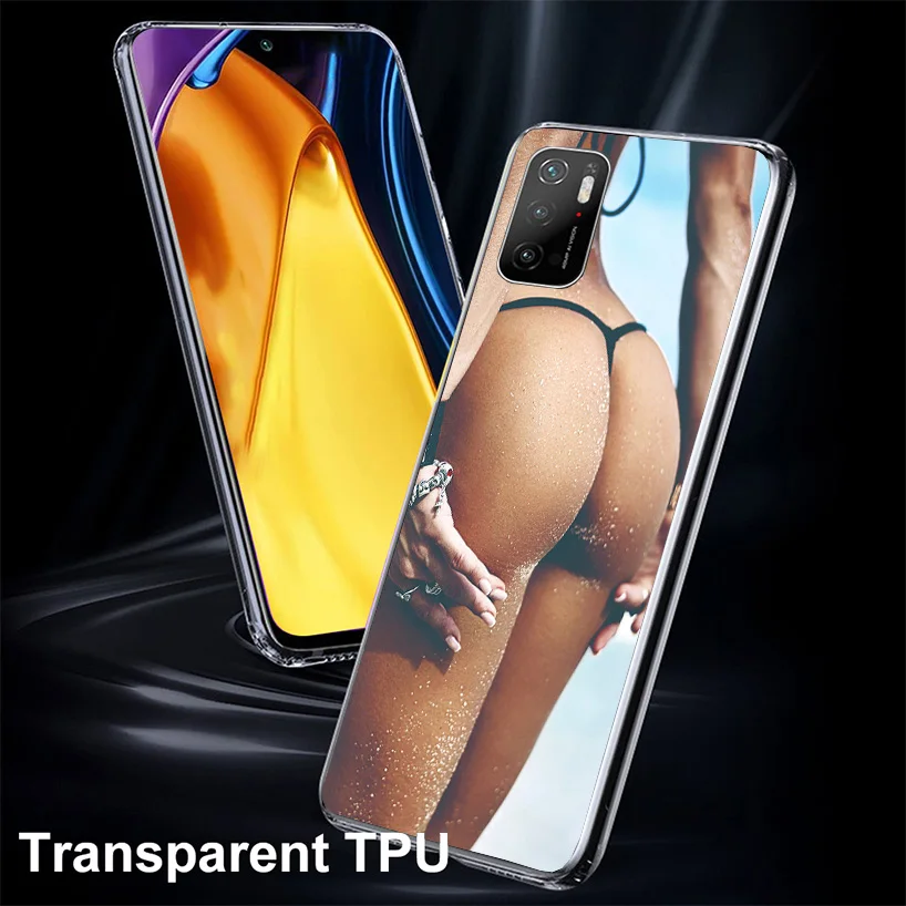 Sexy Ass Underwear Bikini Woman Girl Cover Phone Case For Xiaomi Poco X6 X5 X4 Nfc X3 Pro F6 F5 F4 Gt F3 F2 F1 M5S M4 M3 Soft Fu