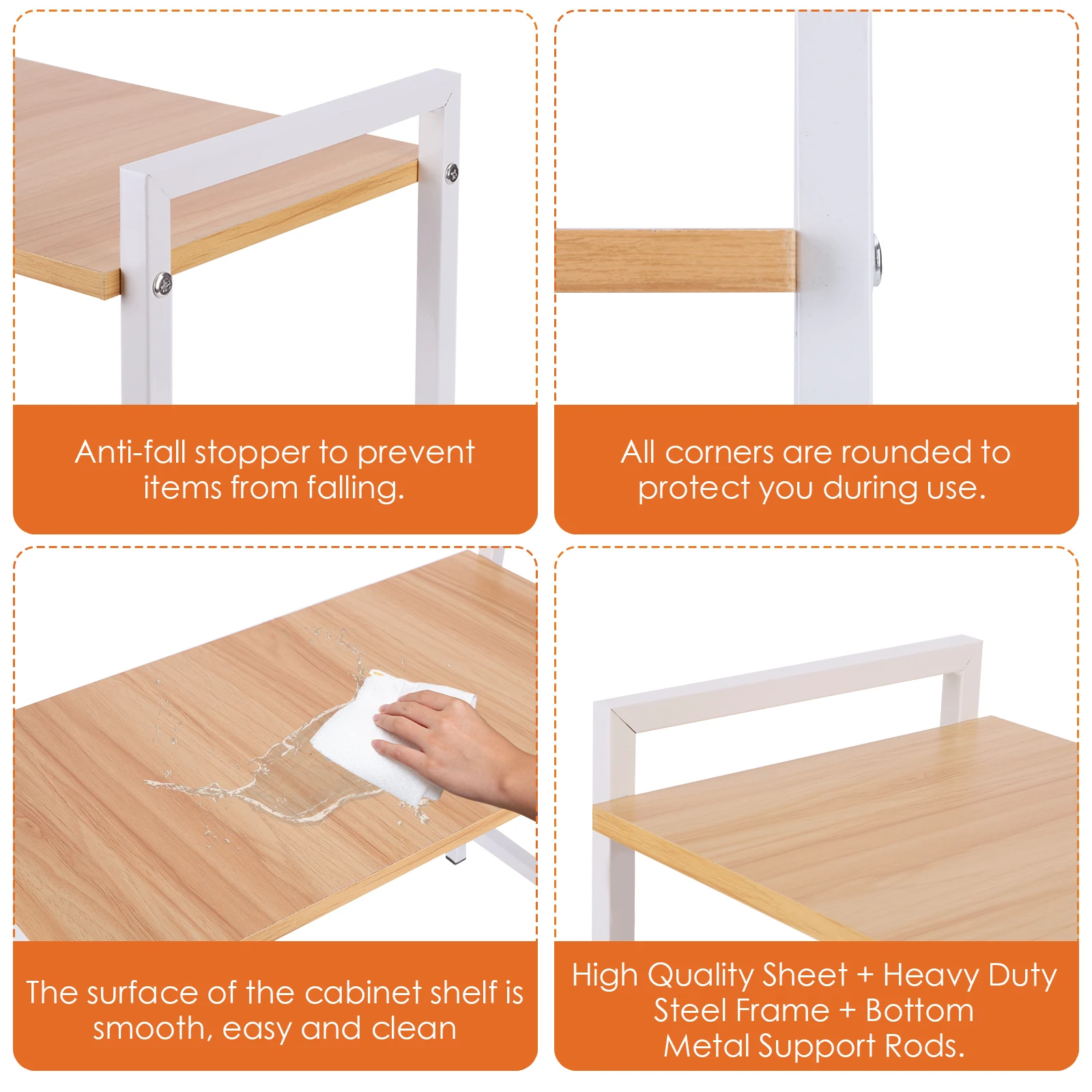 

Microwave Oven Rack Heavy Duty Over Microwave Shelf Multi-Function Kitchen Storage Rack for Kitchen Countertop