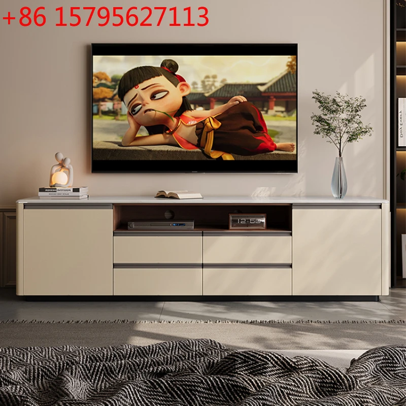 

Natural Marble Stylish TV Cabinet Modern High Style Multifunctional Storage Cabinet Bonito Y Funcional Living Room Furniture