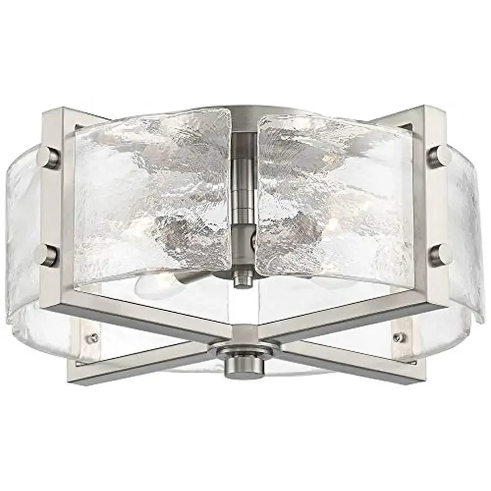 Modern Industrial Ceiling Light Fixture Brushed Nickel 17