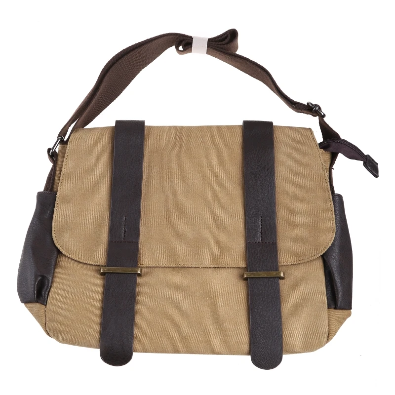 Lässige Canvas Satchel Messenger Bag Umhängetaschen für Männer Reisen Camping E74B