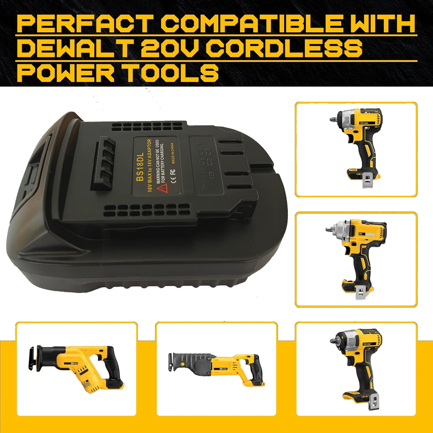 Convertidor adaptador de batería para batería de litio Bosch de 18V a herramientas eléctricas de batería de litio Dewalt 18V 20V DCB181 DCB182 DCB200