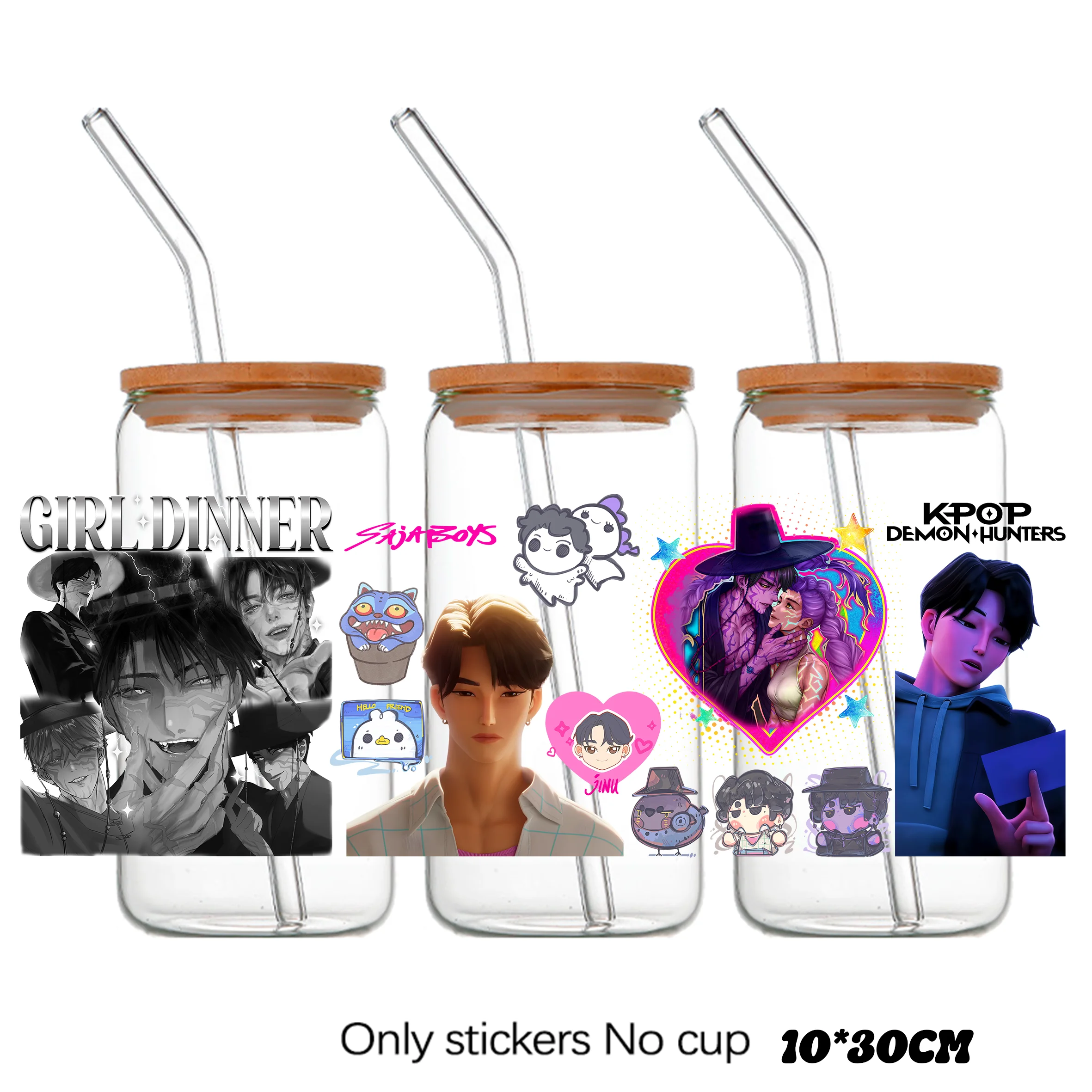 K-POP شيطان الصيادين HUNTRX ملصق ميرا زوي رومي نقل kpop سالانا بنين Uvdtf زجاجة K البوب كريستال ملصق Uv Dtf كوب سيارة يلتف #5