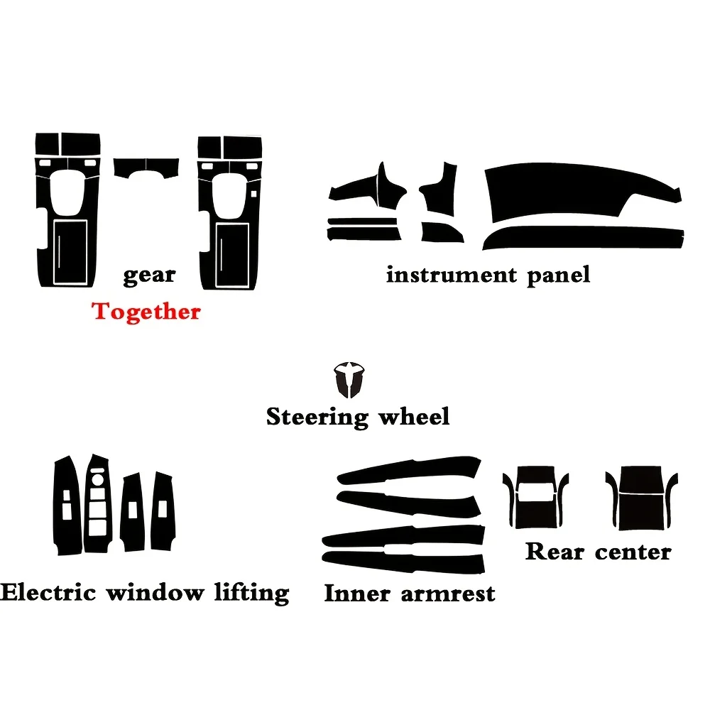 

for Honda Accord 8 2008-2013 Interior Central Control Panel Door Handle 5D Carbon Fiber Stickers Decals Car styling Accessorie