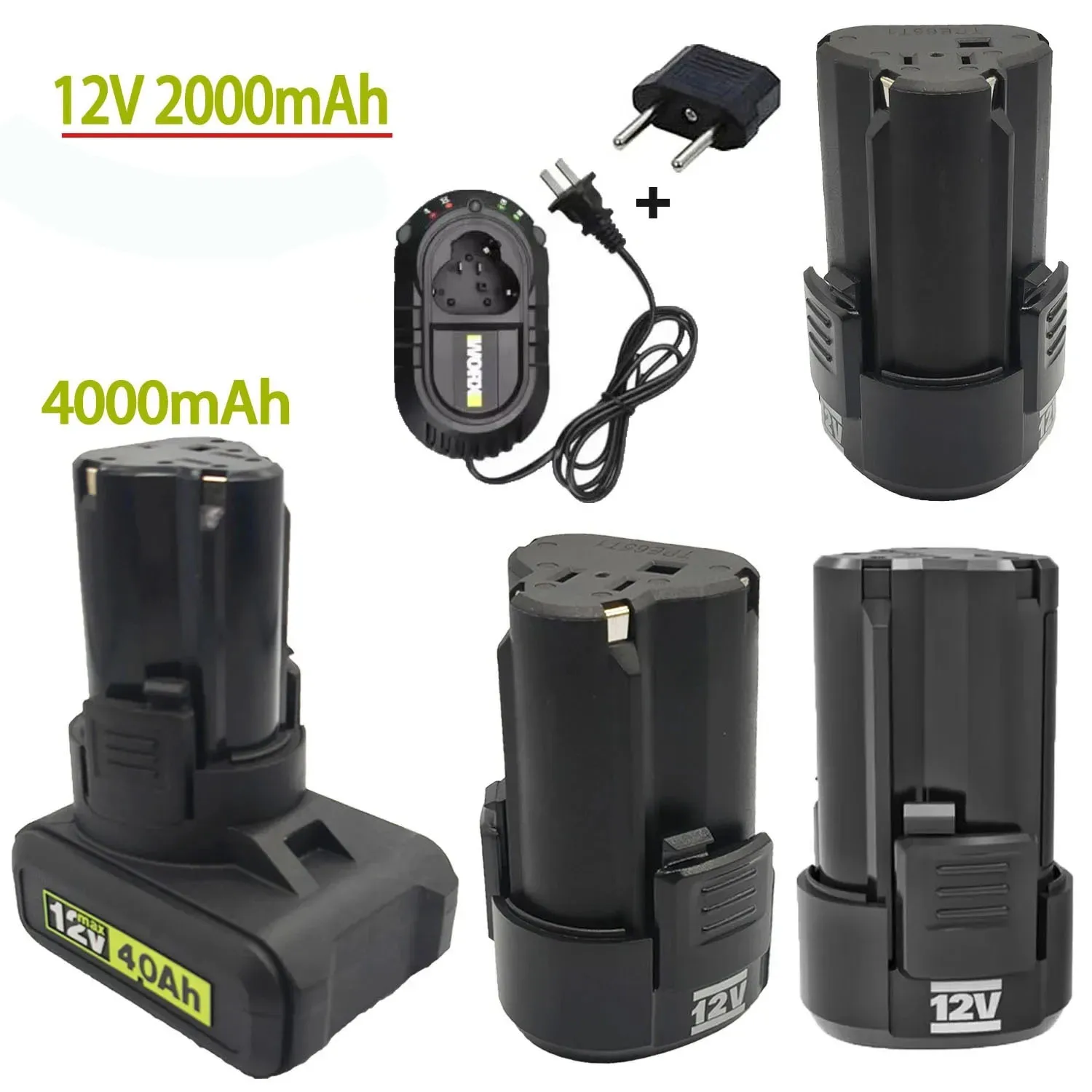 Durable Type 2.0/4.0Ah for WORX Kress 12V WA3506 WU127 WU128 WU130 WU131X WU132 WU280 WX128 WX540 Power Tool Battery