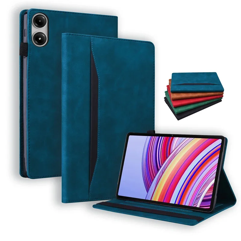 

For Xiaomi Poco Pad 12.1 Case 2024 PU Leather Soft TPU Back Business Tablet Cover for Funda Xiaomi Redmi Pad Pro Case 12.1 Inch