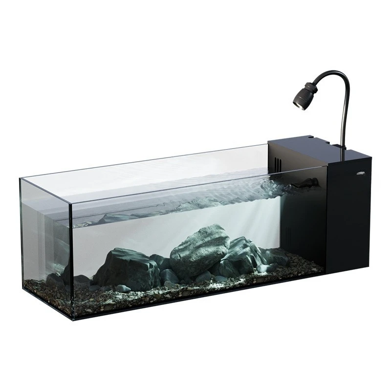 

desktop stream tank, gold crystal ultra-white glass side filter self-circulation office tea table